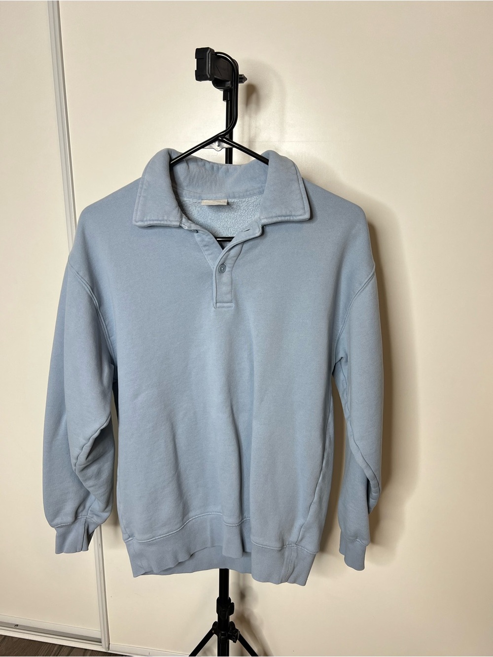 TNA Light Blue Crewneck Polo Pullover